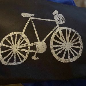 Thirty-One Zipper Pouch - brown Crosshatch with print on front